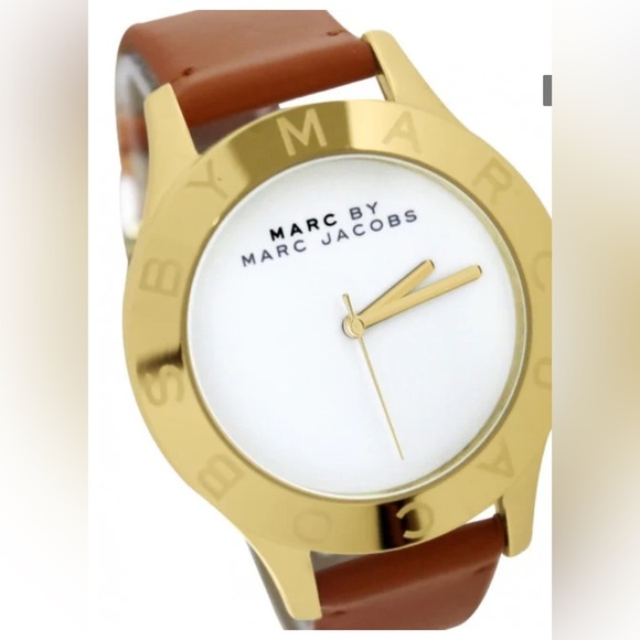MARC by Marc Jacobs Large Blade Leather Strap 40mm Watch Pre-Owned Unisex - Picture 4 of 12